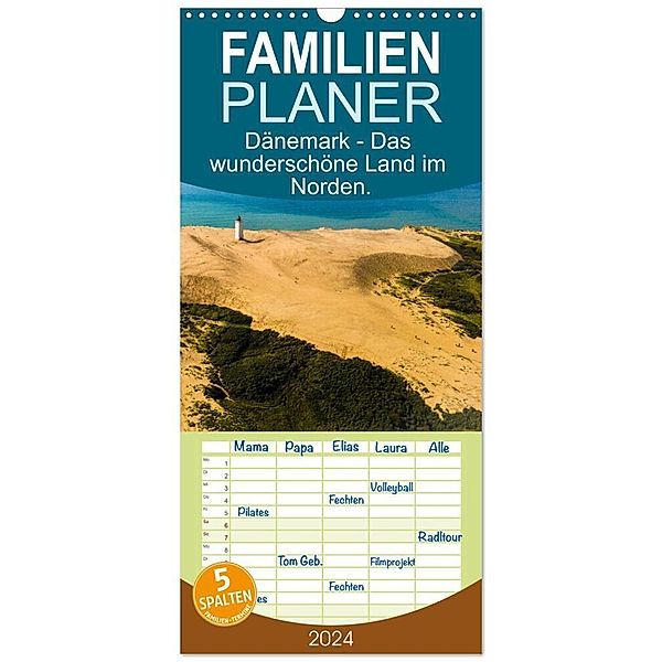 Familienplaner 2024 - Dänemark - Das wunderschöne Land im Norden. mit 5 Spalten (Wandkalender, 21 x 45 cm) CALVENDO, M. Scott