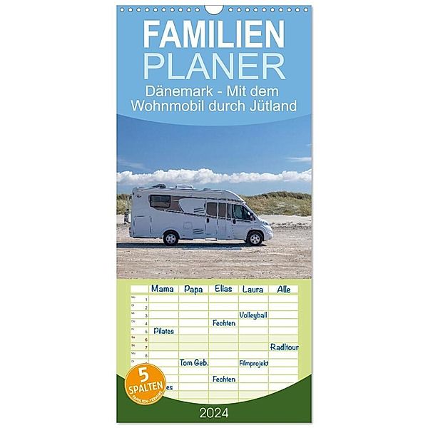 Familienplaner 2024 - Dänemark - Mit dem Wohnmobil durch Jütland mit 5 Spalten (Wandkalender, 21 x 45 cm) CALVENDO, Martin Winzer