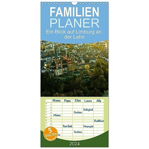 Familienplaner 2024 - Ein Blick auf Limburg an der Lahn mit 5 Spalten (Wandkalender, 21 x 45 cm) CALVENDO, Markus W. Lambrecht