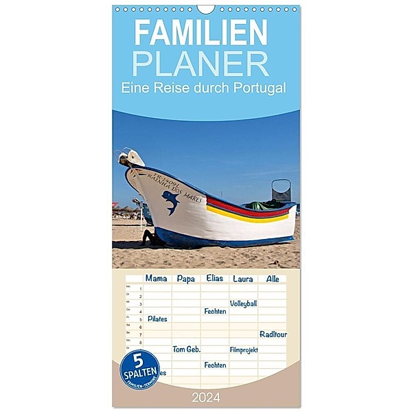 Familienplaner 2024 - Eine Reise durch Portugal mit 5 Spalten (Wandkalender, 21 x 45 cm) CALVENDO, insideportugal