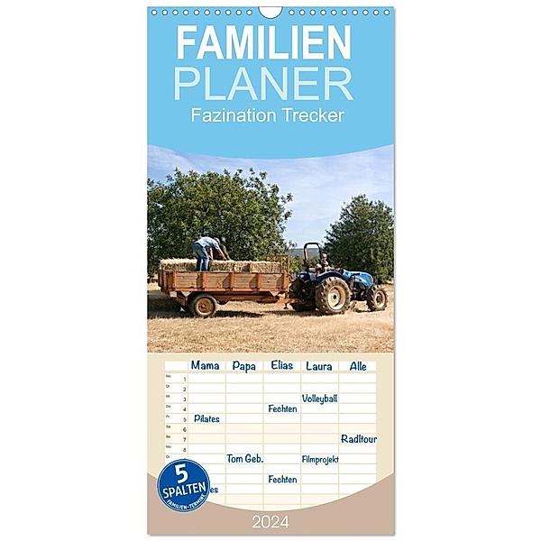 Familienplaner 2024 - Fazination Trecker mit 5 Spalten (Wandkalender, 21 x 45 cm) CALVENDO, insideportugal