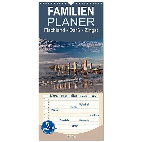 Familienplaner 2024 - Fischland - Darß - Zingst mit 5 Spalten (Wandkalender, 21 x 45 cm) CALVENDO, Dirk Wiemer