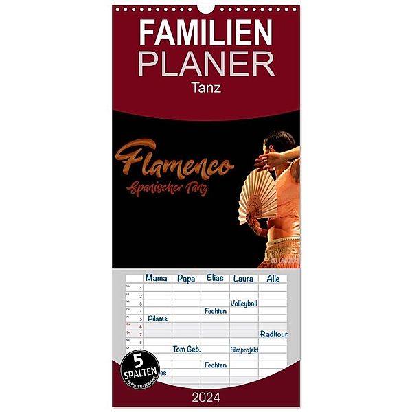 Familienplaner 2024 - Flamenco. Spanischer Tanz mit 5 Spalten (Wandkalender, 21 x 45 cm) CALVENDO, Uli Landsherr