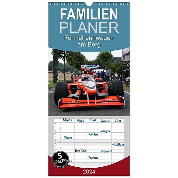 Familienplaner 2024 - Formelrennwagen am Berg mit 5 Spalten (Wandkalender, 21 x 45 cm) CALVENDO, Andreas von Sannowitz