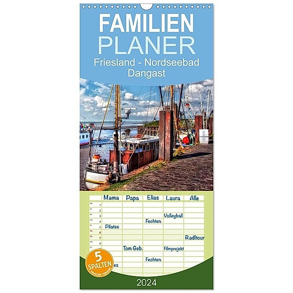 Familienplaner 2024 - Friesland - Nordseebad Dangast mit 5 Spalten (Wandkalender, 21 x 45 cm) CALVENDO, Peter Roder