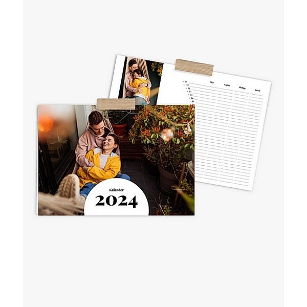 Familienplaner 2024 gestalten mit eigenen Fotos (A3 quer) im Design Zeit zu zweit