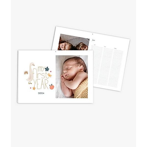 Familienplaner 2024 gestalten mit eigenen Fotos (A3 quer) im Design My First Year