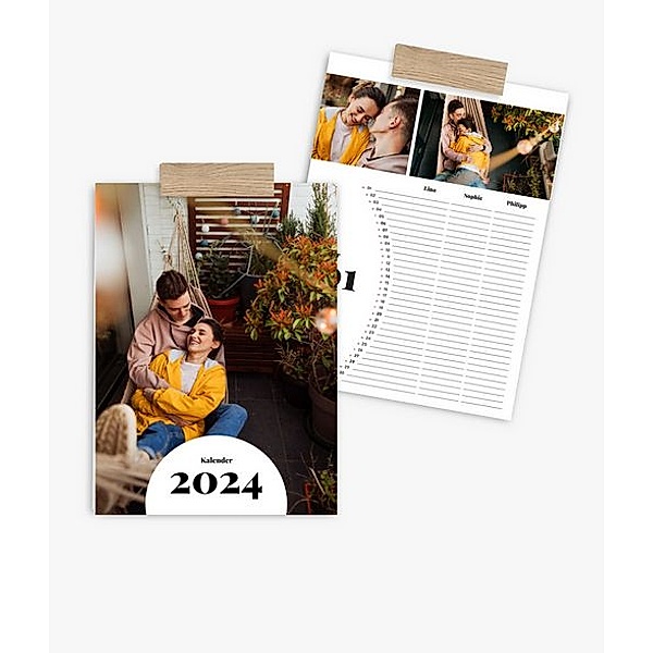 Familienplaner 2024 gestalten mit eigenen Fotos (A4 hoch) im Design Zeit zu zweit