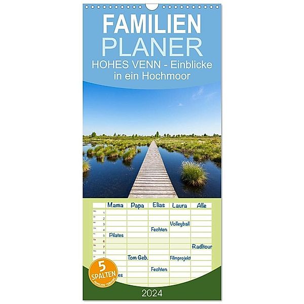 Familienplaner 2024 - HOHES VENN - Einblicke in ein Hochmoor mit 5 Spalten (Wandkalender, 21 x 45 cm) CALVENDO, rclassen