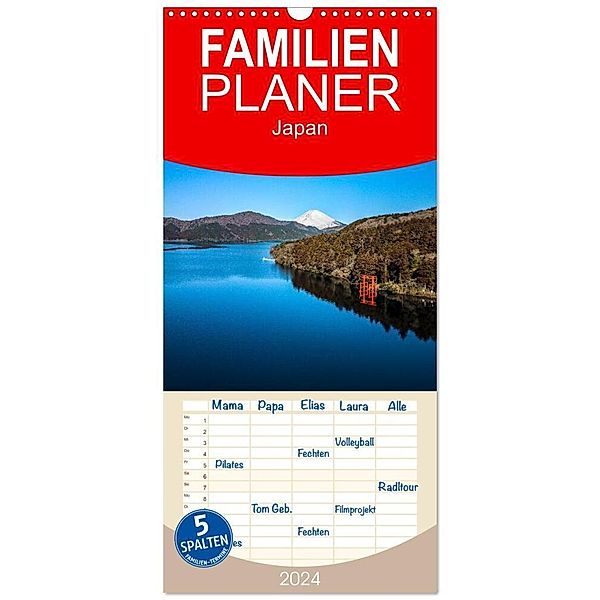 Familienplaner 2024 - Japan - zwischen Tradition und Moderne mit 5 Spalten (Wandkalender, 21 x 45 cm) CALVENDO, Dr. Gerd-Uwe Neukamp