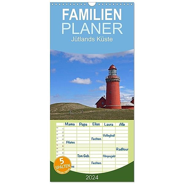 Familienplaner 2024 - Jütlands Küste 2024 mit 5 Spalten (Wandkalender, 21 x 45 cm) CALVENDO, Beate Bussenius