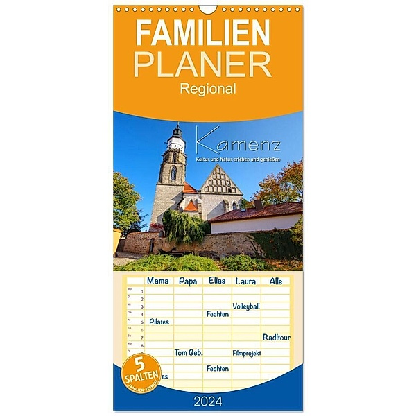 Familienplaner 2024 - Kamenz - Kultur und Natur erleben und genießen mit 5 Spalten (Wandkalender, 21 x 45 cm) CALVENDO, LianeM