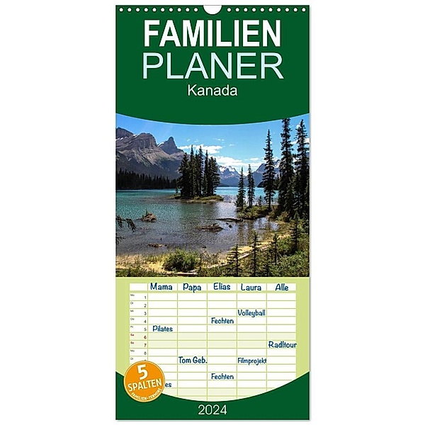 Familienplaner 2024 - Kanada mit 5 Spalten (Wandkalender, 21 x 45 cm) CALVENDO, Frank Zimmermann