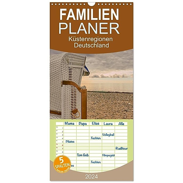Familienplaner 2024 - Küstenregionen Deutschland mit 5 Spalten (Wandkalender, 21 x 45 cm) CALVENDO, Stefan Kremer