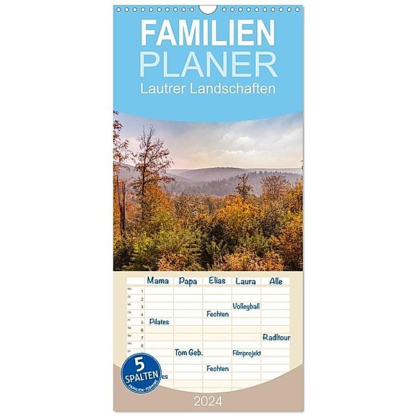 Familienplaner 2024 - Lautrer Landschaften mit 5 Spalten (Wandkalender, 21 x 45 cm) CALVENDO, Patricia Flatow