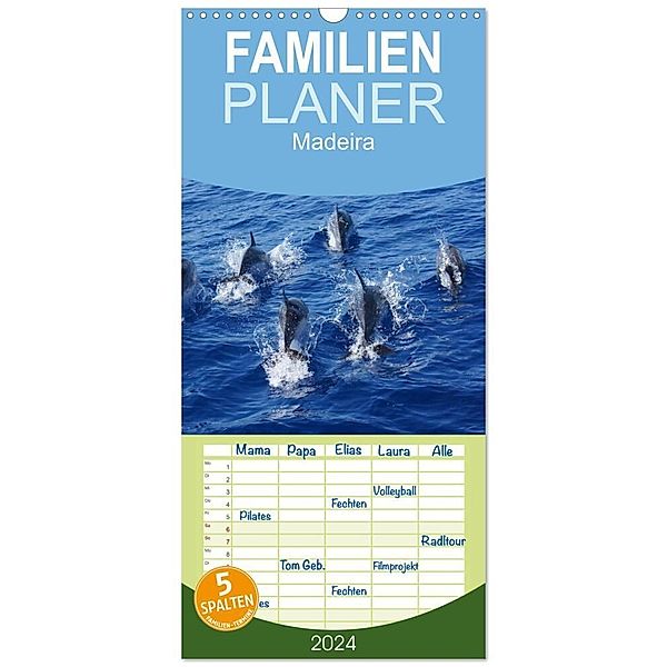 Familienplaner 2024 - Madeira 2024 mit 5 Spalten (Wandkalender, 21 x 45 cm) CALVENDO, ChriSpa