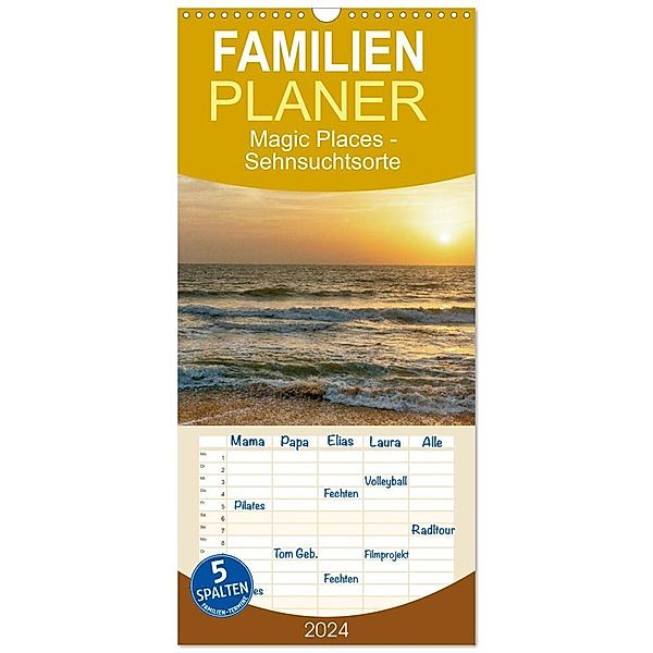 Familienplaner 2024 - Magic Places - Sehnsuchtsorte nah und fern mit 5 Spalten (Wandkalender, 21 x 45 cm) CALVENDO, Michael Matziol