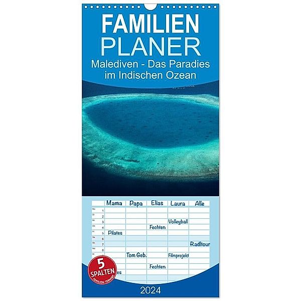 Familienplaner 2024 - Malediven - Das Paradies im Indischen Ozean III mit 5 Spalten (Wandkalender, 21 x 45 cm) CALVENDO, CLAVE RODRIGUEZ Photography