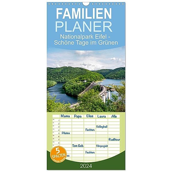 Familienplaner 2024 - Nationalpark Eifel - Schöne Tage im Grünen mit 5 Spalten (Wandkalender, 21 x 45 cm) CALVENDO, Tobias Brandt