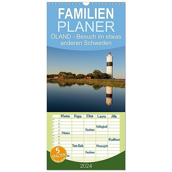 Familienplaner 2024 - ÖLAND - Besuch im etwas anderen Schweden 2024 mit 5 Spalten (Wandkalender, 21 x 45 cm) CALVENDO, Johann Schörkhuber