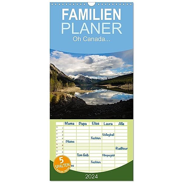 Familienplaner 2024 - Oh Canada... mit 5 Spalten (Wandkalender, 21 x 45 cm) CALVENDO, Andy Grieshober