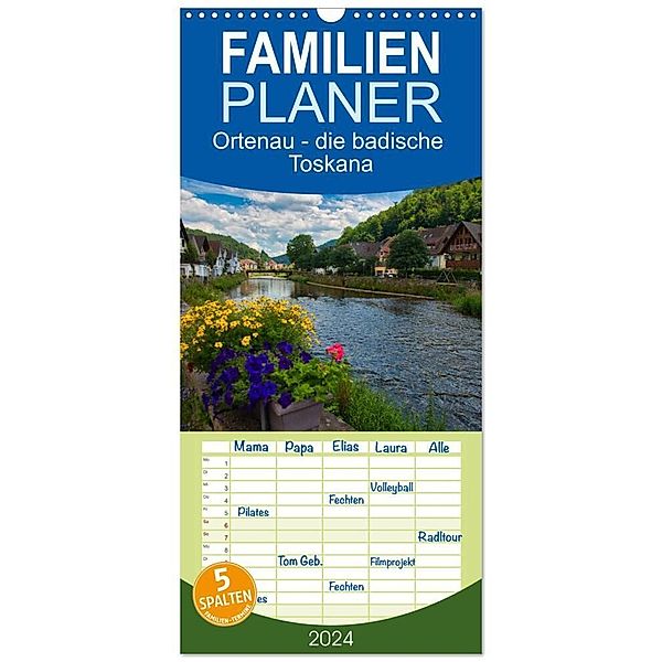 Familienplaner 2024 - Ortenau - die badische Toskana mit 5 Spalten (Wandkalender, 21 x 45 cm) CALVENDO, Tanja Voigt