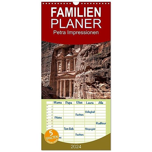 Familienplaner 2024 - Petra Impressionen mit 5 Spalten (Wandkalender, 21 x 45 cm) CALVENDO, Bill Bailey