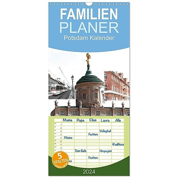 Familienplaner 2024 - Potsdam Kalender mit 5 Spalten (Wandkalender, 21 x 45 cm) CALVENDO, Bernd Witkowski