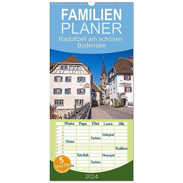 Familienplaner 2024 - Radolfzell am schönen Bodensee mit 5 Spalten (Wandkalender, 21 x 45 cm) CALVENDO, Jane und Giuseppe Di Domenico