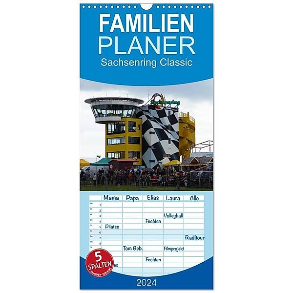 Familienplaner 2024 - Sachsenring Classic mit 5 Spalten (Wandkalender, 21 x 45 cm) CALVENDO, Heiko Richter