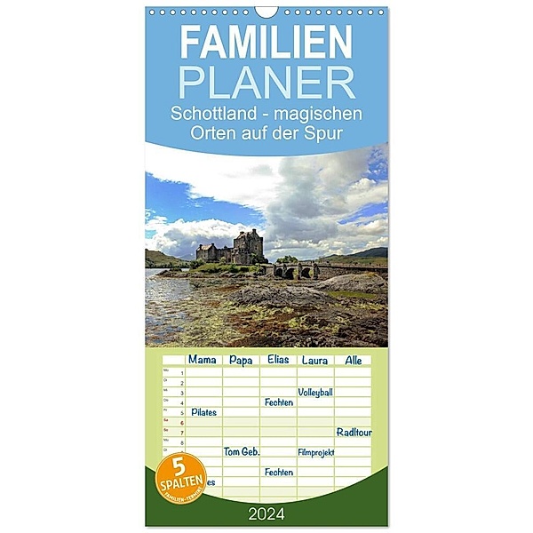 Familienplaner 2024 - Schottland - magischen Orten auf der Spur mit 5 Spalten (Wandkalender, 21 x 45 cm) CALVENDO, Alexandra Winter