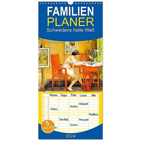 Familienplaner 2024 - Schwedens heile Welt mit 5 Spalten (Wandkalender, 21 x 45 cm) CALVENDO, Steffani Lehmann