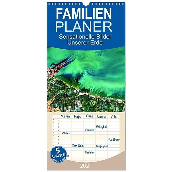 Familienplaner 2024 - Sensationelle Bilder Unserer Erde mit 5 Spalten (Wandkalender, 21 x 45 cm) CALVENDO, Ralf Müller