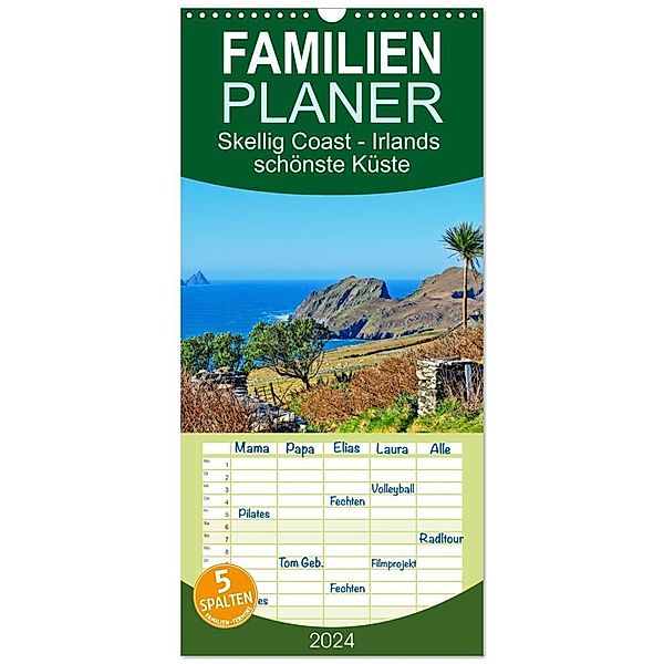 Familienplaner 2024 - Skellig Coast - Irlands schönste Küste mit 5 Spalten (Wandkalender, 21 x 45 cm) CALVENDO, Christoph Stempel