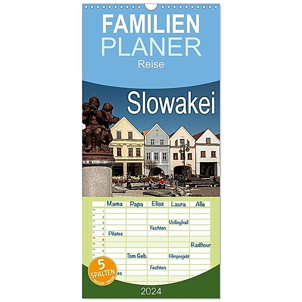 Familienplaner 2024 - Slowakei mit 5 Spalten (Wandkalender, 21 x 45 cm) CALVENDO, Christian Hallweger