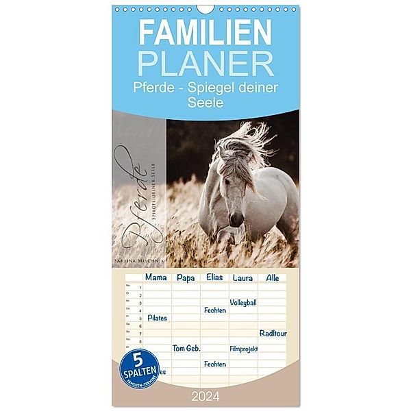 Familienplaner 2024 - Spiegel deiner Seele mit 5 Spalten (Wandkalender, 21 x 45 cm) CALVENDO, Sabrina Mischnik