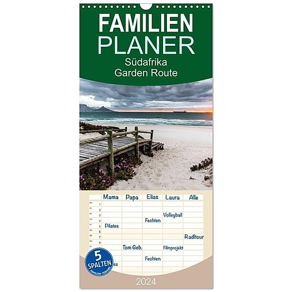 Familienplaner 2024 - Südafrika - Garden Route mit 5 Spalten (Wandkalender, 21 x 45 cm) CALVENDO, Frank Budenz