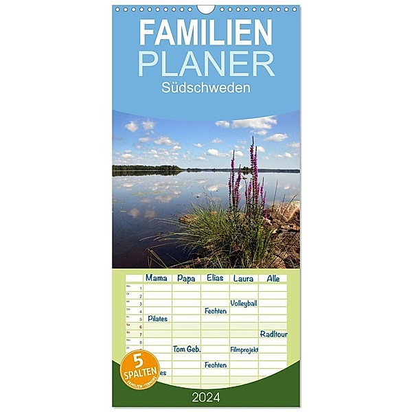 Familienplaner 2024 - Südschweden mit 5 Spalten (Wandkalender, 21 x 45 cm) CALVENDO, Eckhard K.Schulz