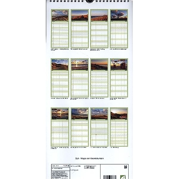 Familienplaner 2024 - Sylt - Magie der Abendstunden mit 5 Spalten (Wandkalender, 21 x 45 cm) CALVENDO, Anne Fritzenwanker