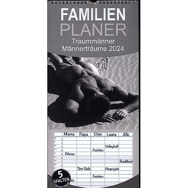 Familienplaner 2024 - Traummänner Männerträume 2024 mit 5 Spalten (Wandkalender, 21 x 45 cm) CALVENDO, Malestockphoto