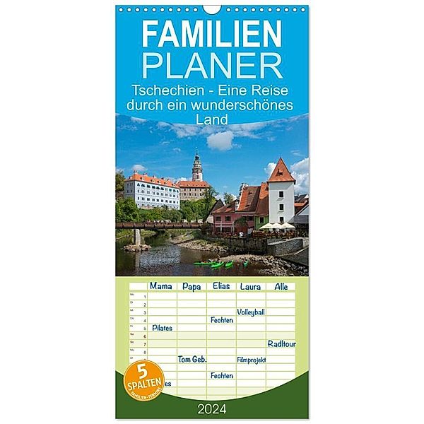 Familienplaner 2024 - Tschechien - Eine Reise durch ein wunderschönes Land mit 5 Spalten (Wandkalender, 21 x 45 cm) CALVENDO, Frauke Scholz