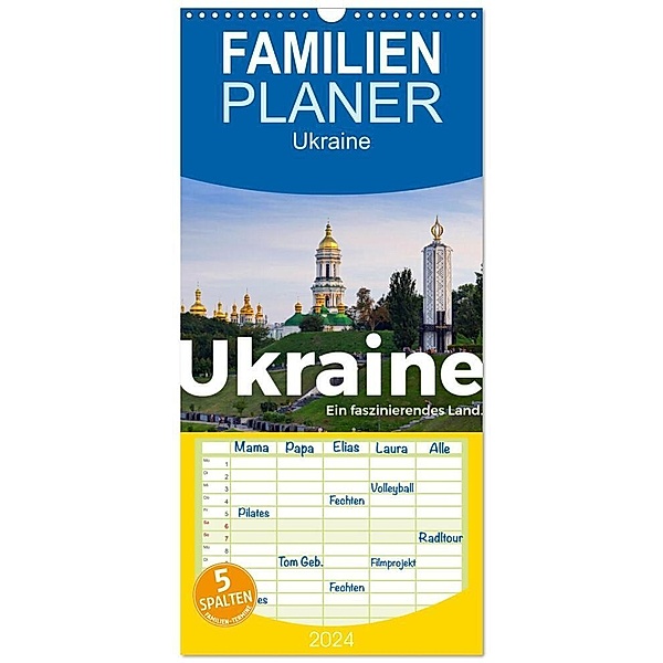 Familienplaner 2024 - Ukraine - Ein faszinierendes Land. mit 5 Spalten (Wandkalender, 21 x 45 cm) CALVENDO, M. Scott