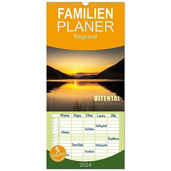 Familienplaner 2024 - Ultental - Ein Jahr in Bildern mit 5 Spalten (Wandkalender, 21 x 45 cm) CALVENDO, Gert Pöder