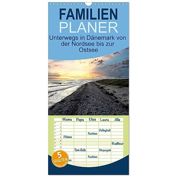 Familienplaner 2024 - Unterwegs in Dänemark von der Nordsee bis zur Ostsee mit 5 Spalten (Wandkalender, 21 x 45 cm) CALVENDO, W_BILSTEIN_PICTURES