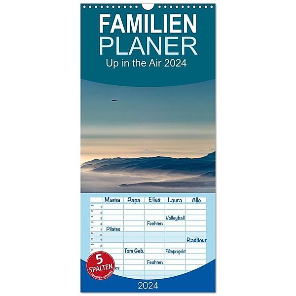 Familienplaner 2024 - Up in the Air 2024 mit 5 Spalten (Wandkalender, 21 x 45 cm) CALVENDO, Joe Willems