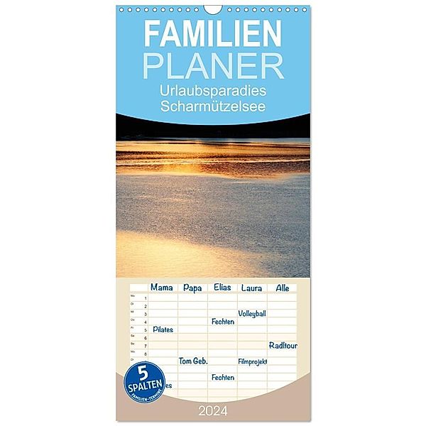 Familienplaner 2024 - Urlaubsparadies Scharmützelsee mit 5 Spalten (Wandkalender, 21 x 45 cm) CALVENDO, Anette/Thomas Jäger