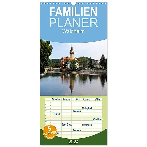 Familienplaner 2024 - Waldheim mit 5 Spalten (Wandkalender, 21 x 45 cm) CALVENDO, H.Taube hochbildfoto-4you.de