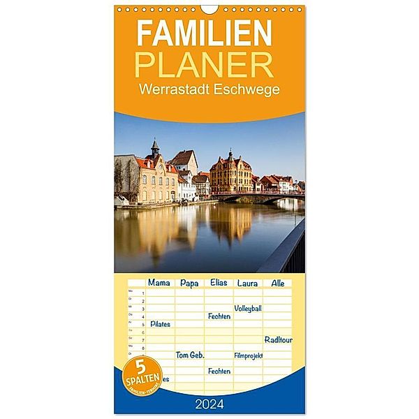 Familienplaner 2024 - Werrastadt Eschwege mit 5 Spalten (Wandkalender, 21 x 45 cm) CALVENDO, Roland Brack