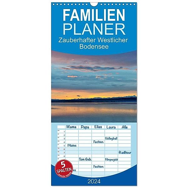 Familienplaner 2024 - Zauberhafter Westlicher Bodensee mit 5 Spalten (Wandkalender, 21 x 45 cm) CALVENDO, Friedrich Pries