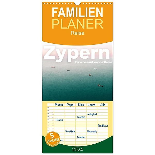 Familienplaner 2024 - Zypern - Eine bezaubernde Reise. mit 5 Spalten (Wandkalender, 21 x 45 cm) CALVENDO, M. Scott